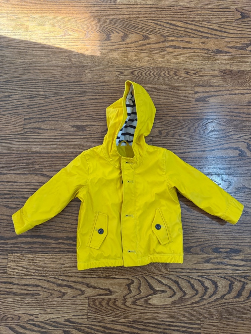 Baby Gap Yellow Hooded Rain Jacket